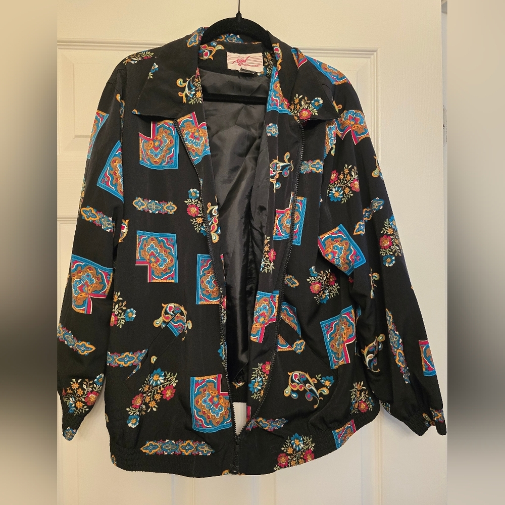 VINTAGE GW Division Of Graff Patterned Jacket - Size 16 - Style 3536
